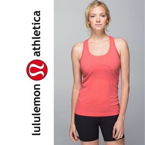 Lululemon💕Run Swiftly Tech Racerback in Heathered Rad Red Size 4